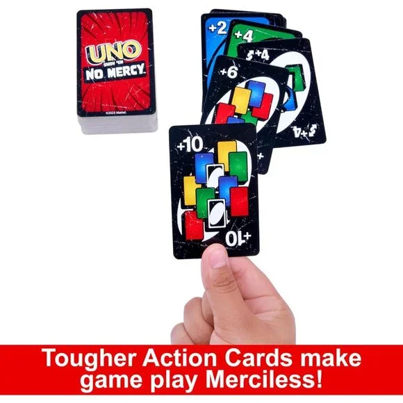 UNO Show ‘em NO MERCY Card Game for Kids, Adults & Family Parties and Travel Ext - Picture 4 of 6